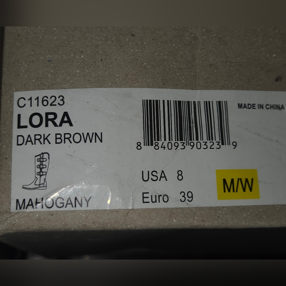 NWT Born Dark Brown Mahogany 'LORA' Leather Moto Boots (In The Box) Sz 8/39 - Picture 12 of 12